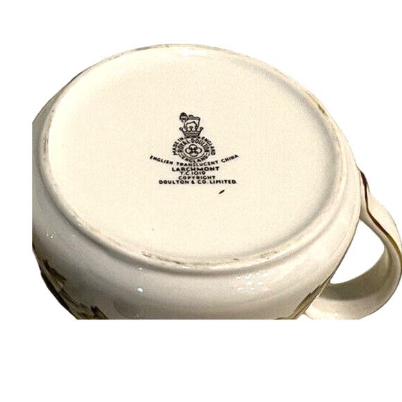 Royal Doulton Cream Pitcher Larchmont Leaves Creamer Bone China England Vtg - Picture 3 of 5